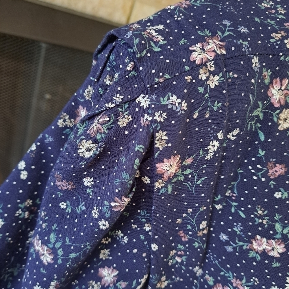 Vintage Ronni Nicole Women's Size 18 Prairie Peasant Floral Midi Dress Fit Flare - Picture 7 of 13